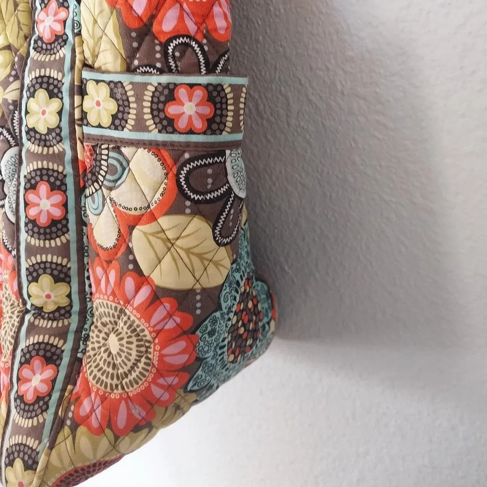 Vera Bradley Perfect Petals Large Quilted Multicolor Floral Travel Tote Bag NWOT